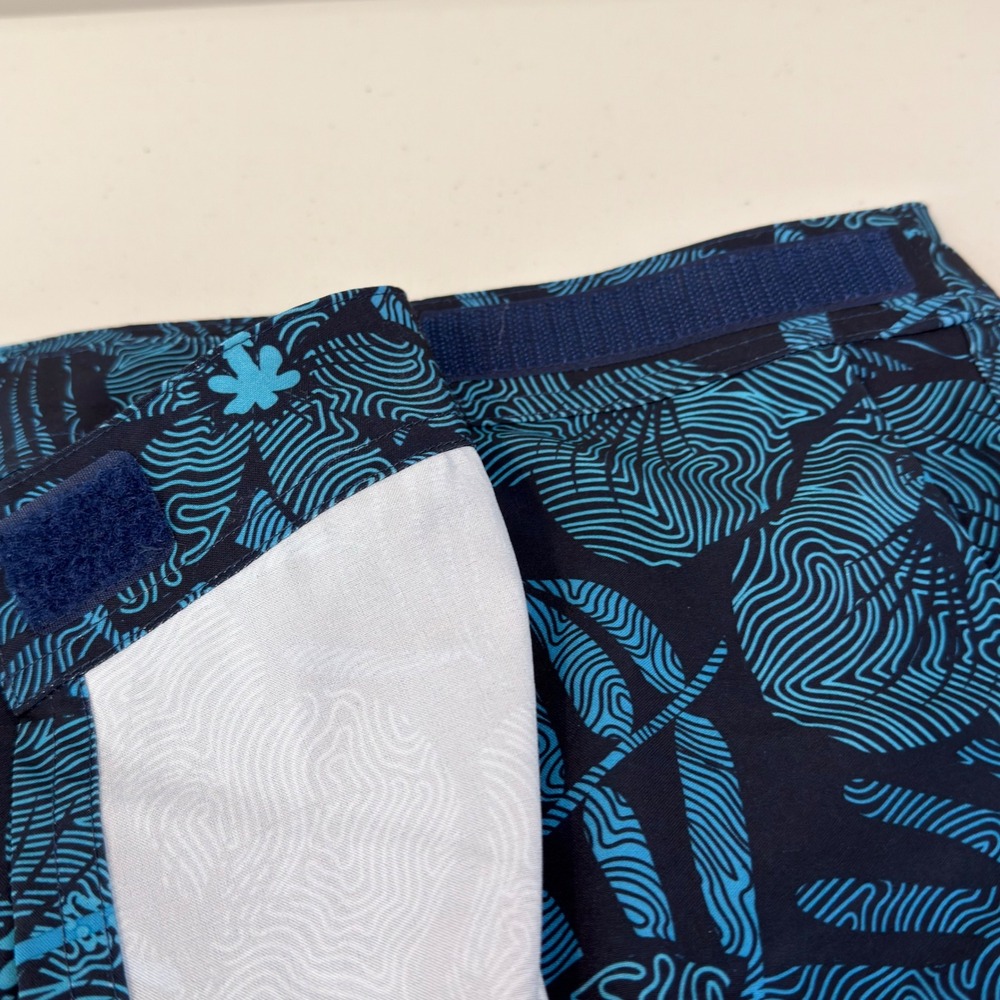 RipSkirt Hawaii Maui Moonlight Floral Wrap Skirt Blue Large Quick Dry NWT - Picture 7 of 9